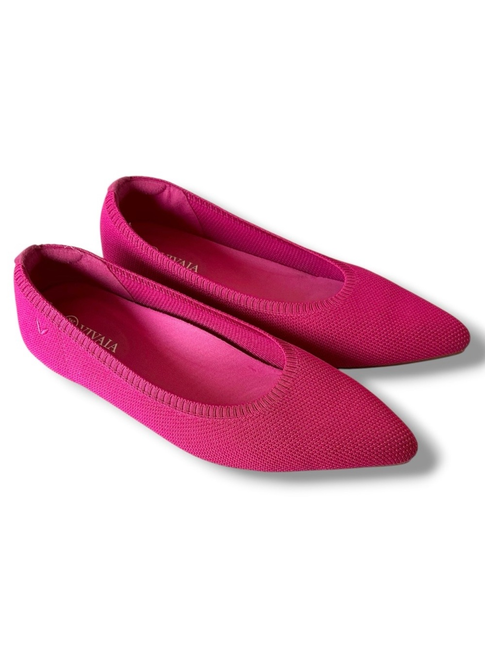 Vivaia Pointed-Toe Ballet Flats (Aria 5°) in Pitaya Pink EU Size 37.5/ US 7